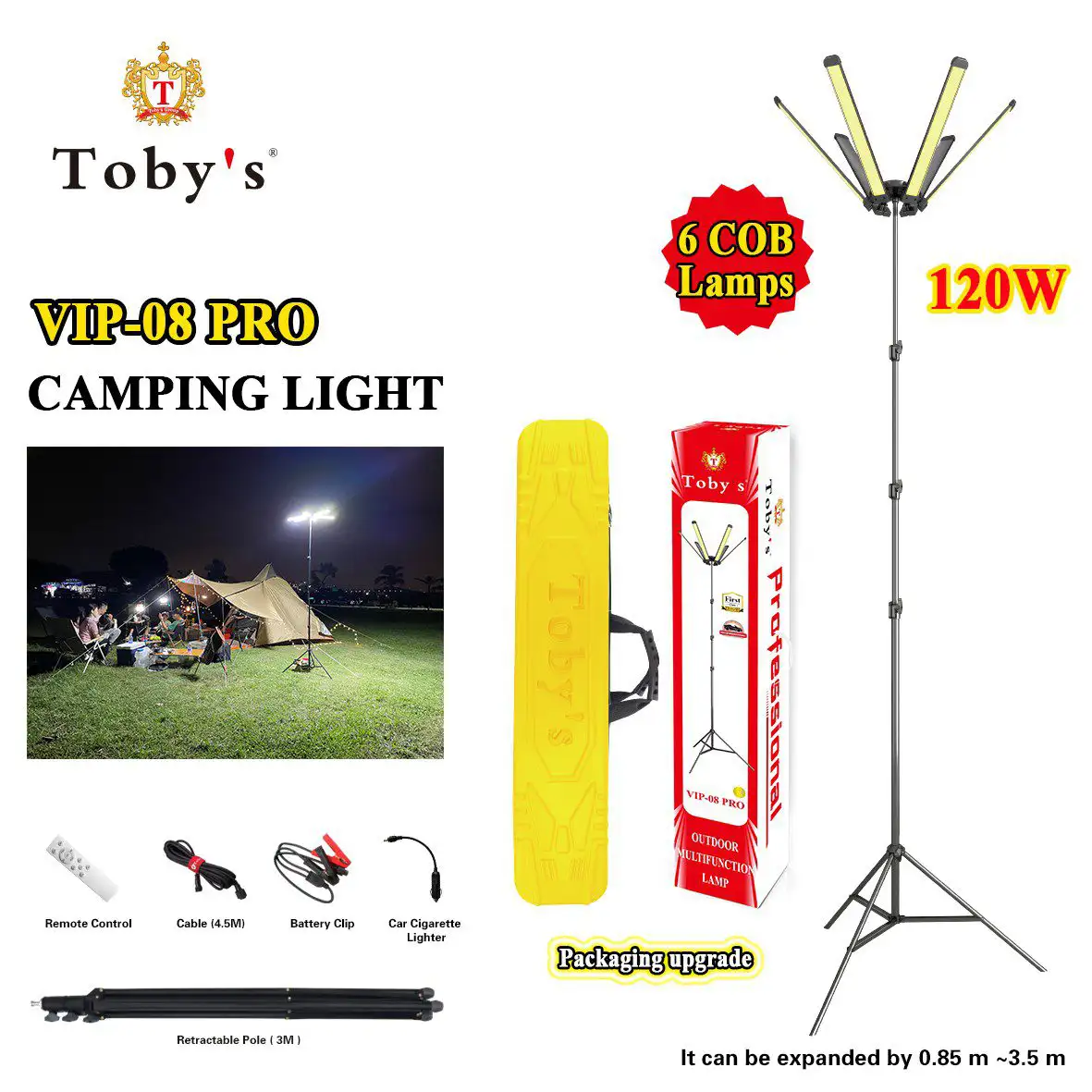پروژکتور کمپ Toby’s – مدل VIP08Pro